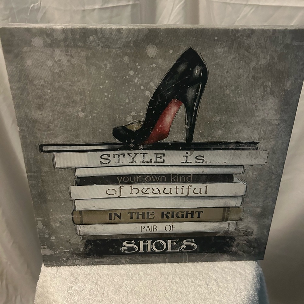 Canvas Wall Art - Black High Heel with Red Sole